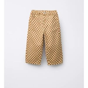 Checkered Brown and Cream Pants toddler